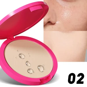 Natural fosco prensado em pó controle de óleo iluminar clareamento base facial corretivo compacto maquiagem cosméticos